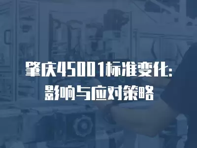 肇慶45001標準變化：影響與應對策略