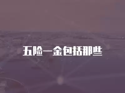 五險一金包括那些