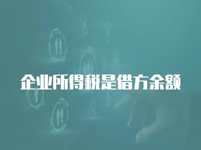 企業所得稅是借方余額