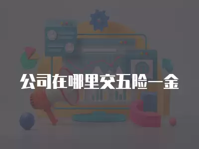 公司在哪里交五險一金