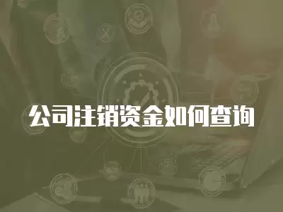 公司注銷資金如何查詢