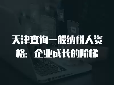 天津查詢一般納稅人資格：企業(yè)成長的階梯