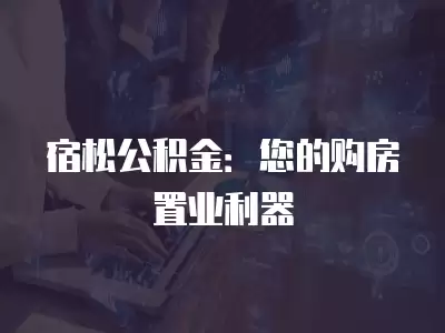 宿松公積金：您的購(gòu)房置業(yè)利器