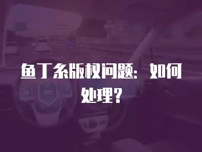 魚丁糸版權問題：如何處理？