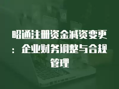 昭通注冊資金減資變更：企業(yè)財務調(diào)整與合規(guī)管理