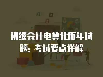 初級會計電算化歷年試題: 考試要點詳解