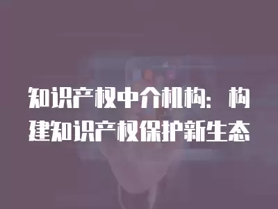 知識產權中介機構：構建知識產權保護新生態