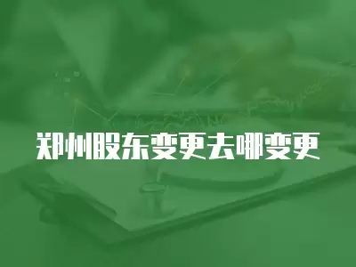 鄭州股東變更去哪變更