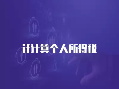 if計算個人所得稅