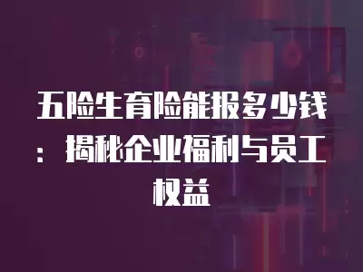 五險(xiǎn)生育險(xiǎn)能報(bào)多少錢：揭秘企業(yè)福利與員工權(quán)益