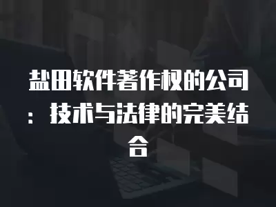 鹽田軟件著作權的公司：技術與法律的完美結合