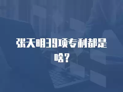 張?zhí)烀?9項專利都是啥？