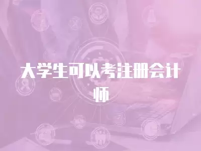 大學(xué)生可以考注冊(cè)會(huì)計(jì)師