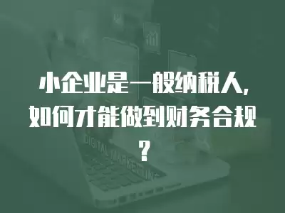 小企業是一般納稅人，如何才能做到財務合規？