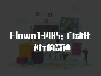 Flown13485: 自動化飛行的奇跡