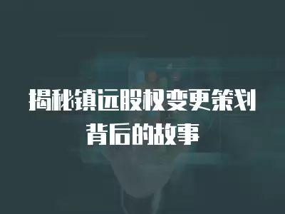 揭秘鎮遠股權變更策劃背后的故事