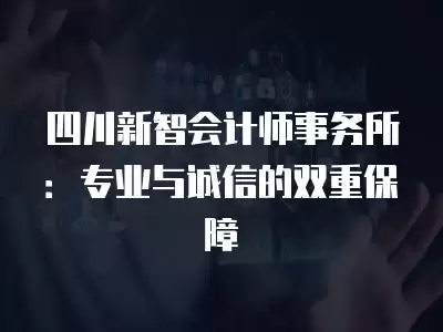 四川新智會計師事務(wù)所：專業(yè)與誠信的雙重保障