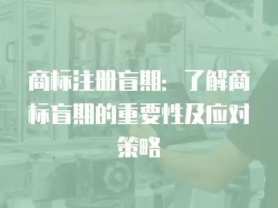 商標注冊盲期：了解商標盲期的重要性及應對策略