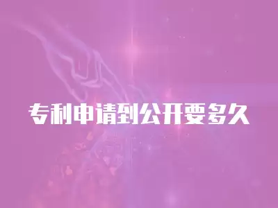 專利申請(qǐng)到公開要多久