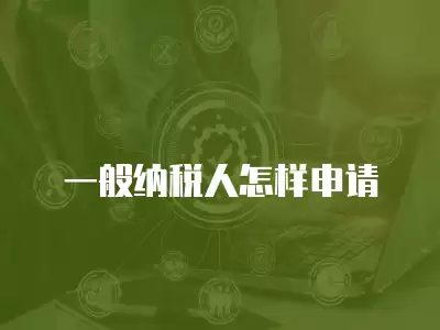 一般納稅人怎樣申請