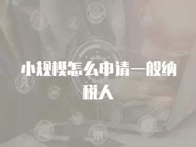 小規(guī)模怎么申請(qǐng)一般納稅人