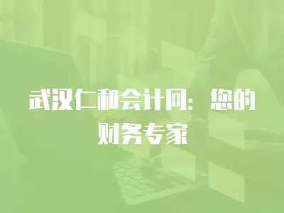 武漢仁和會計網：您的財務專家